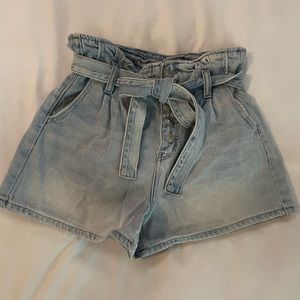 AE Paperbag Denim Shorts